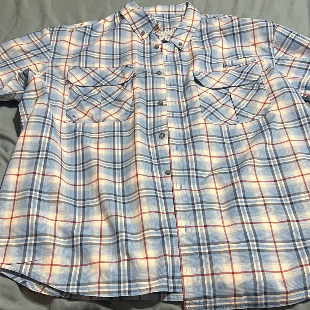 Lincoln Outfitters Men's Casual Plaid Shirt - Blue and Red